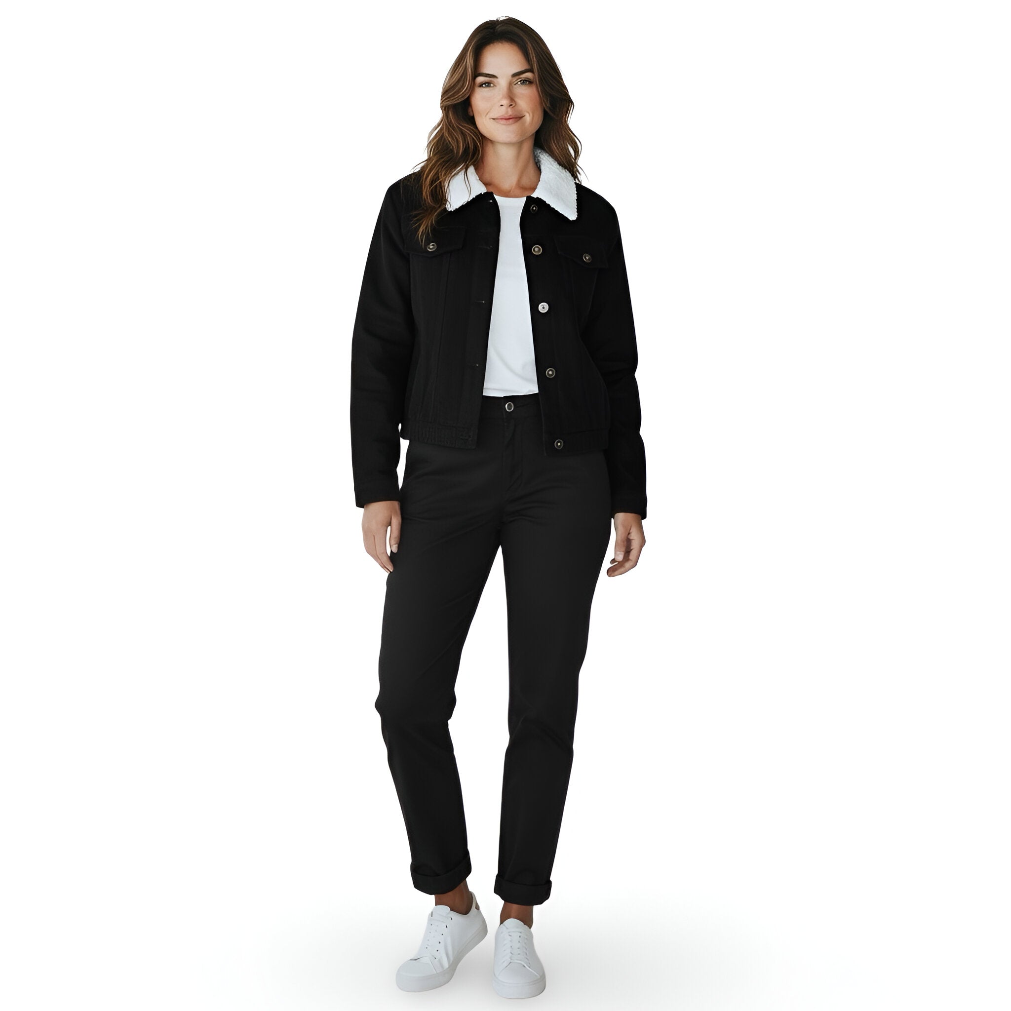 Black Velvet Tuxedo Jacket with Contrasting White Collar