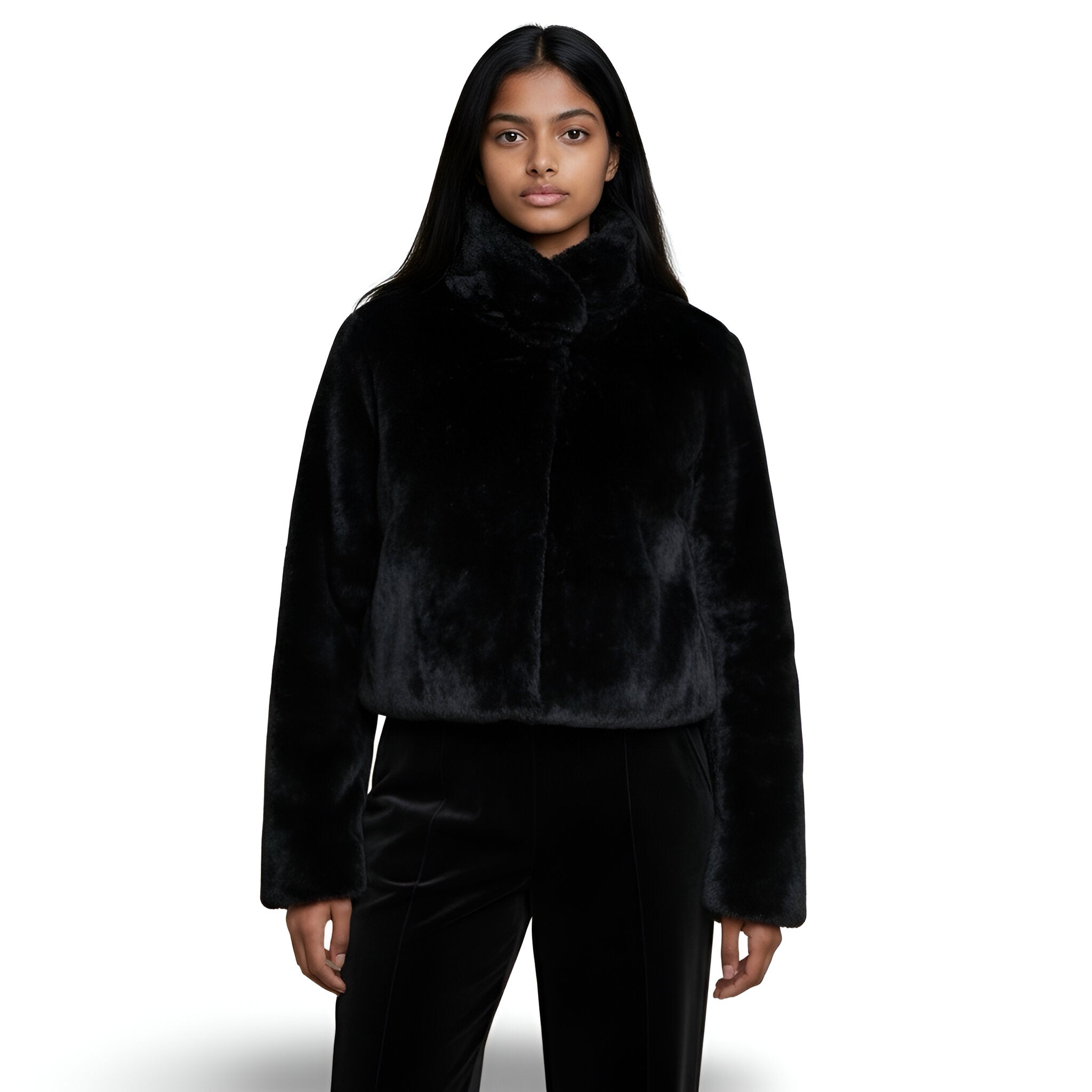 Black Velvet Cropped Jacket