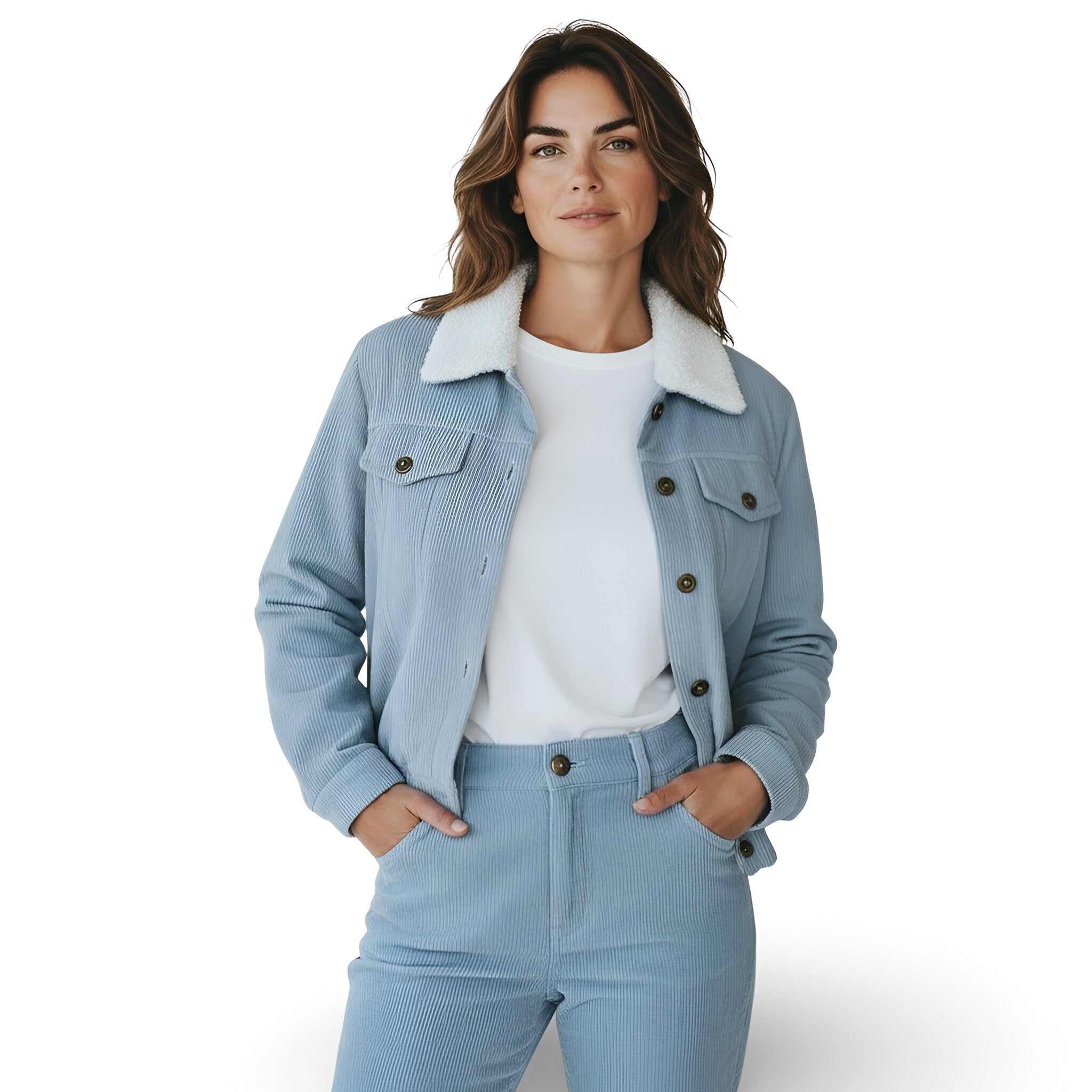 Blue Velvet Tuxedo Jacket with Contrasting White Collar