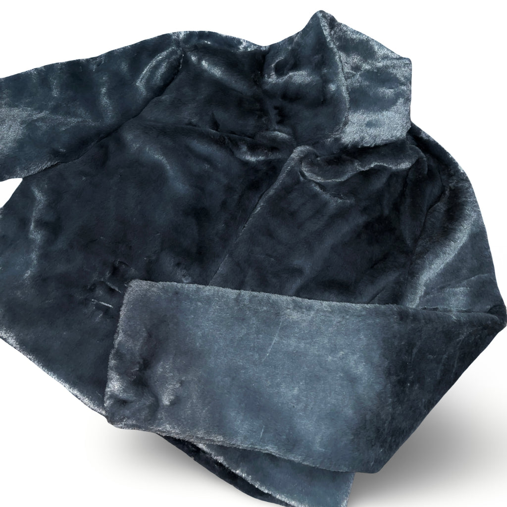 Grey Valvet Crop Jacket