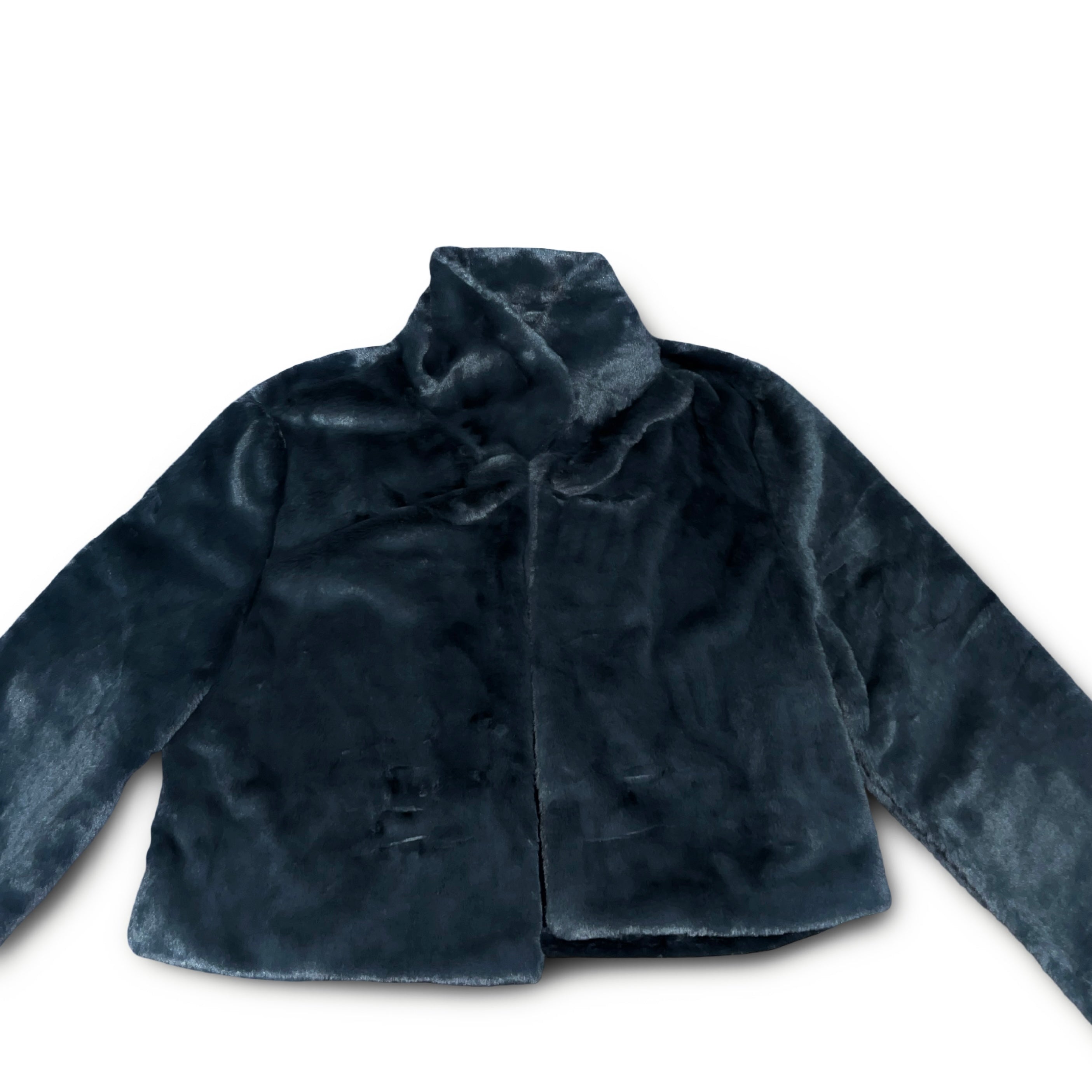 Grey Valvet Crop Jacket