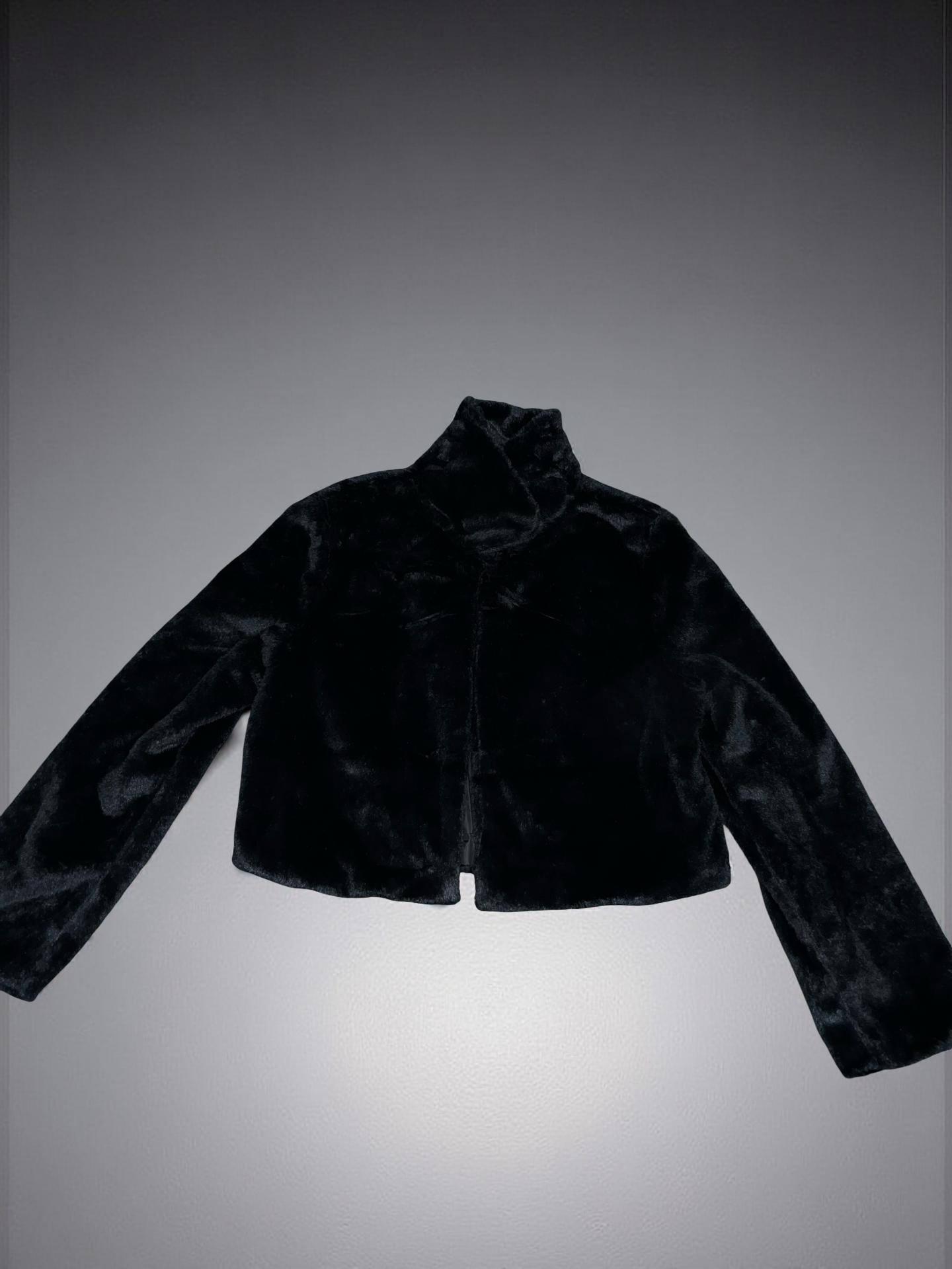 Black Velvet Cropped Jacket